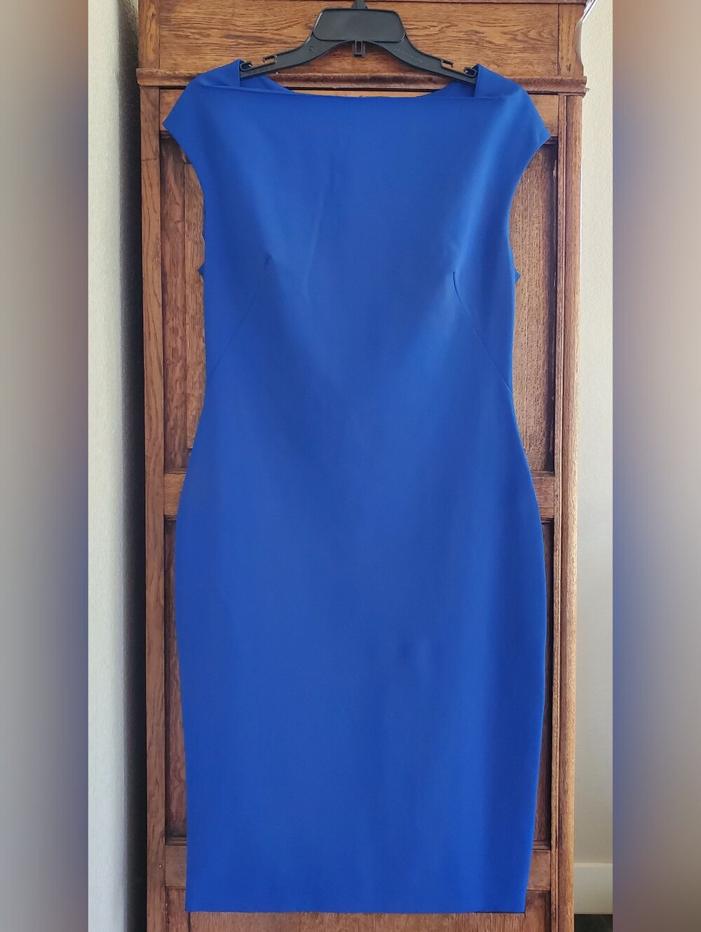 ZARA WOMAN COBALT BLUE SLEEVELESS PENCIL DRESS LARGE NWT